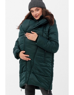 Слингокуртка-трансформер зимняя 3 в 1, зеленая