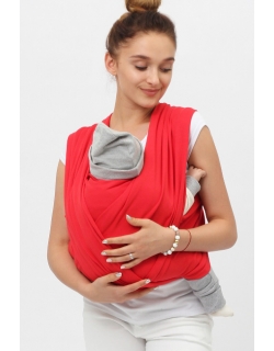 Слинг-шарф трикотажный, цвет "красный"