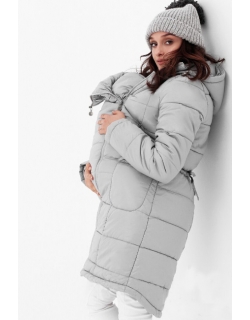 Слингокуртка-слингопальто зимняя 3в1, цвет светло-серый