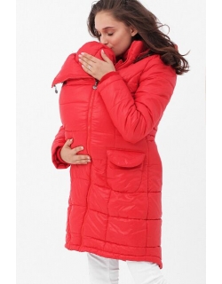 Слингопальто-слингокуртка зимняя 3 в 1, цвет красное
