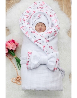 Комплект на выписку из роддома холодная зима Flamingo (7 предметов)