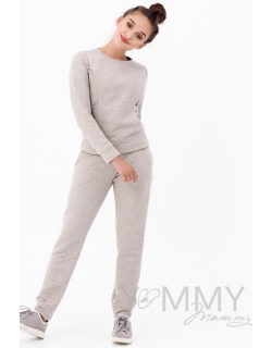 Костюм для кормящих и беременных, бежевый меланж