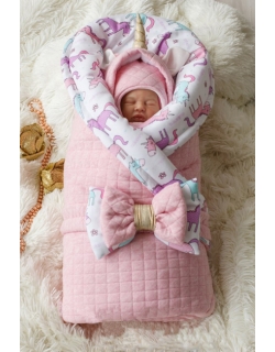 Комплект на выписку из роддома холодная зима Magic unicorn (7 предметов)