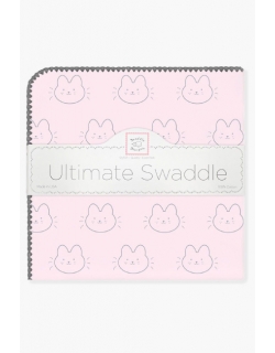 Фланелевая пеленка для новорожденного Swaddle Designs, Ultimate Bonjour Bunnie Pstl Pink