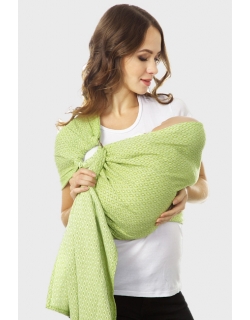 Слинг с кольцами Mums Era алмазного плетения, зеленый