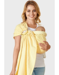 Слинг с кольцами Mums Era алмазного плетения, желтый