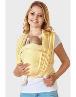 Слинг-шарф алмазного плетения, желтый