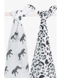 Пеленки муслиновые для новорожденного Jollein, большие, Leopard