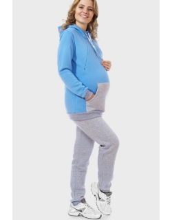 Костюм для кормящих и беременных утепленный Deya, голубой