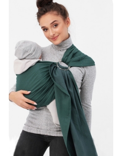 Слинг с кольцами YM, изумруд/серый