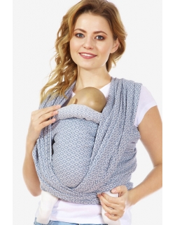 Слинг-шарф алмазного плетения, серый