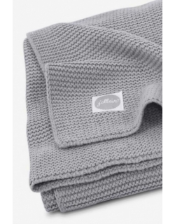 Плед для новорожденных вязаный Jollein Basic, серый, средний