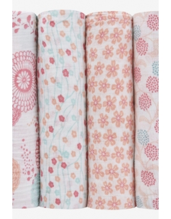 Муслиновые пеленки для новорожденных Aden Anais большие, набор 4, Global Garden