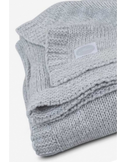 Вязаный плед для новорожденного Jollein Melange, серый, средний