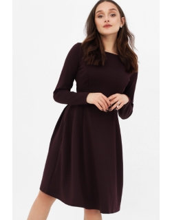 Платье для беременных и кормящих юбка со складками, цвет бургунди