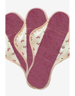 Набор 3 шт. ночных многоразовых женских прокладок, тюльпан