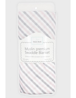 Муслиновая пеленка для новорожденных Adam Stork большая, Pink Stripes
