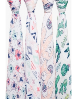 Муслиновые пеленки Aden&Anais для новорожденных большие, набор 4, Trail Blooms