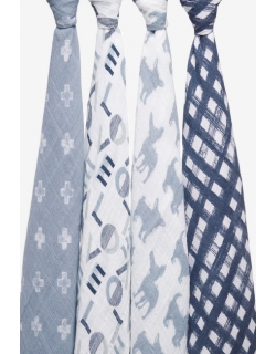 Пеленки муслиновые Aden&Anais для новорожденных большие, набор 4, Waverly