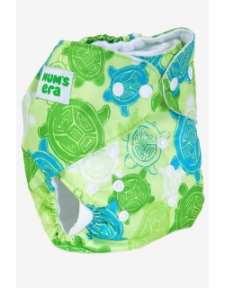 Многоразовый подгузник "Mums Era", Черепашки салатовый (1 вкладыш)