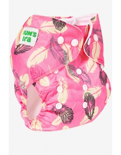 Многоразовый подгузник "Mums Era" Перышко, розовый (1 вкладыш)
