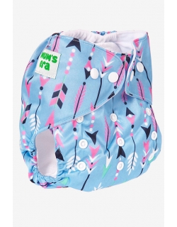 Многоразовый подгузник "Mums Era", Стрелы голубой (1 вкладыш)