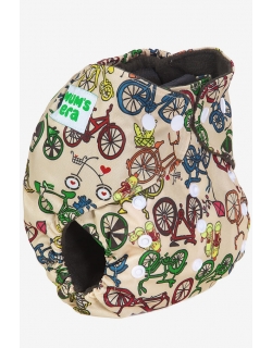 Многоразовый угольный подгузник Mums Era, Велосипеды (с 2 вкладышами)