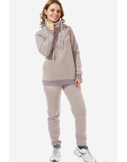 Костюм для кормящих и беременных из футера Sandra, кофе