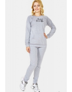 Костюм для беременных и кормящих Super Star, серый меланж