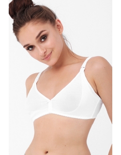 Бюстгальтер для беременных и кормления бесшовный, белый