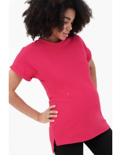Футболка для кормящих и беременных, фуксия