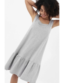 Платье для кормящих и беременных с воланом, цвет серый меланж