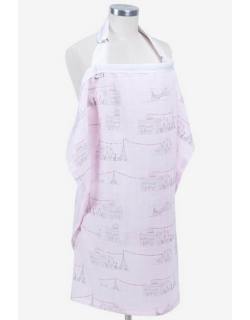 Накидка для кормления муслиновая Bebe Au Lait, Carousel Pink