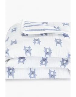 Фланелевое муслиновое одеяло Aden Anais, синее