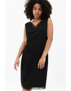 Платье для кормящих и беременных с кружевом, черное