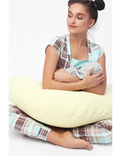 Подушка для беременных и кормящих "Желтая" (фланель)