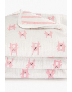 Муслиновое фланелевое одеяло Aden Anais, Bunny Pink