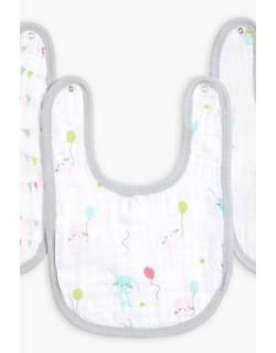 Слюнявчик муслиновый Aden by Aden Anais, набор 3, Little Bib Dancing Bunnies