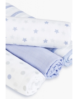 Пеленки муслиновые Aden by Aden Anais для новорожденных, большие, набор 4, Dashing