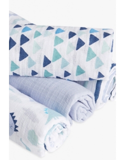 Пеленки муслиновые Aden by Aden&Anais, большие, набор 4, Dinos