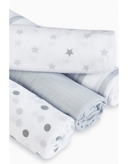 Муслиновые пеленки Aden by Aden&Anais, большие, набор 4, Dove