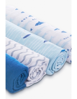 Муслиновые пеленки Aden by Aden Anais, большие, набор 4, Making Waves