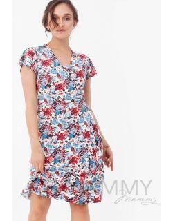 Платье для беременных и кормящих на запах, цвет цветочный принт СКИДКА