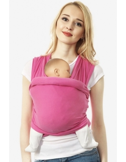 Трикотажный слинг-шарф, ярко-розовый