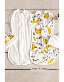 Комплект пеленок-коконов для новорожденных, Bananas