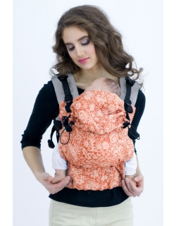 Эрго-рюкзак для новорожденных Diva Milano Veneziano Arancio Simple One! со льном