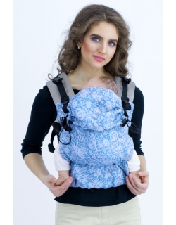 Эрго-рюкзак для новорожденных Diva Milano Veneziano Cielo Simple One! с шелком и льном