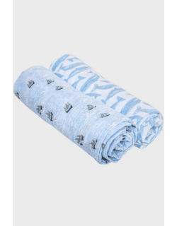 Муслиновые пеленки для новорожденного Bébé au Lait большие, High Seas/Moby