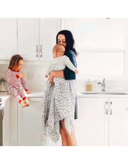 Муслиновые пеленки для новорожденного Bébé au Lait большие, Just Be/Leaves