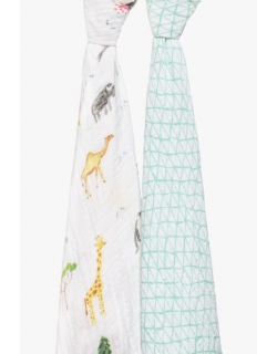 Муслиновые пеленки для новорожденных Aden Anais большие, набор 2, Around The World